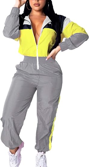 Retro Dames Windbreaker Jumpsuit - Elodie