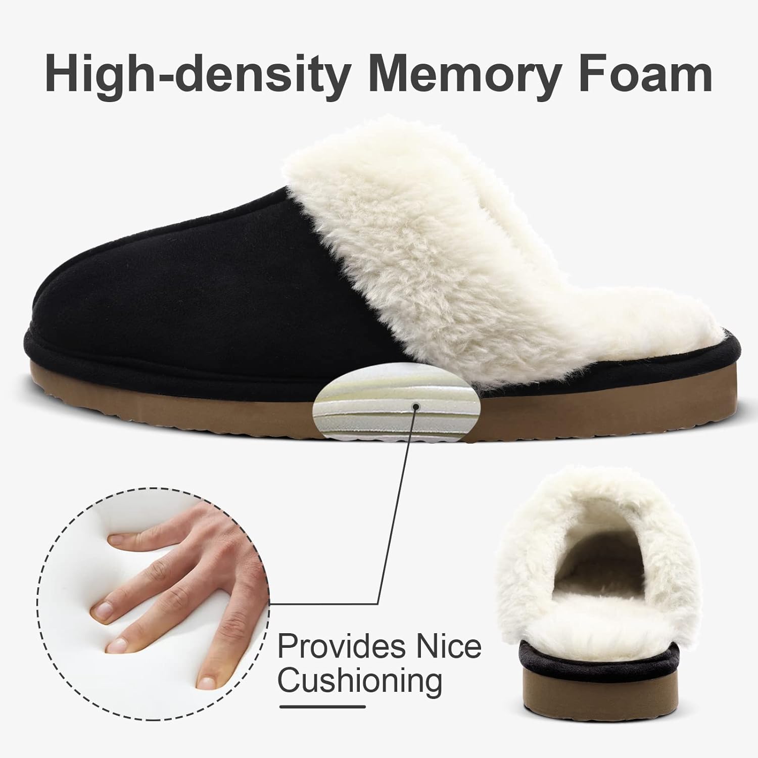 Fuzzy Memory Foam Pantoffels - SoftStep