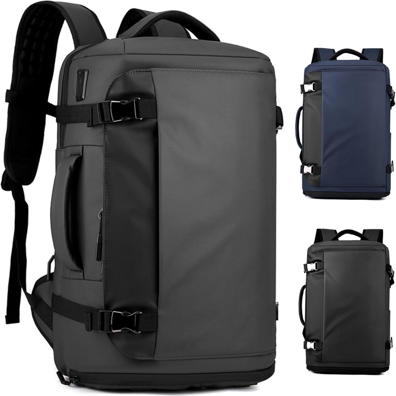 15” Waterdichte Laptop Rugzak met Zij-open Ontwerp & USB-C Poort – TrekPro Serie