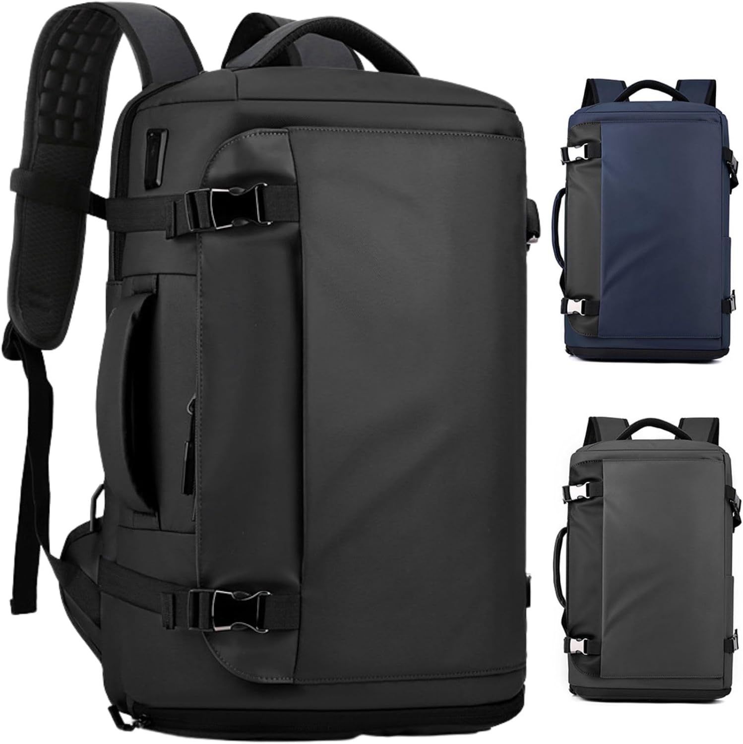 15” Waterdichte Laptop Rugzak met Zij-open Ontwerp & USB-C Poort – TrekPro Serie