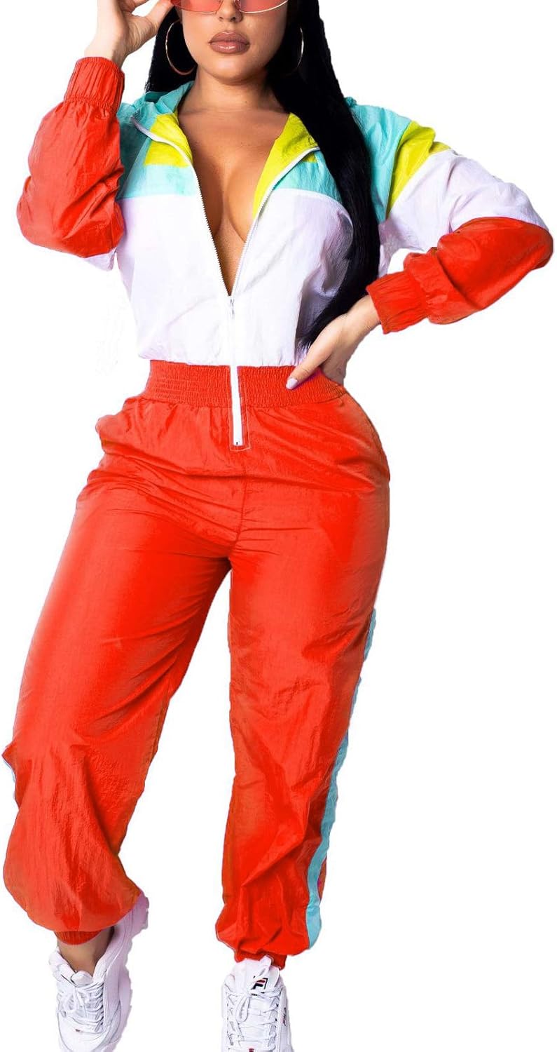 Retro Dames Windbreaker Jumpsuit - Elodie