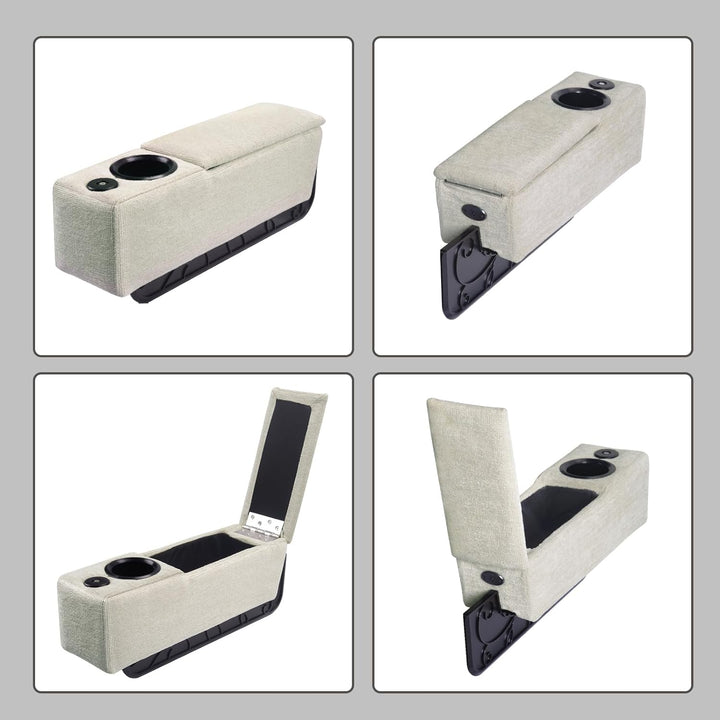 Multifunctionele Bankarmsteun met Draadloos Opladen – Modulux