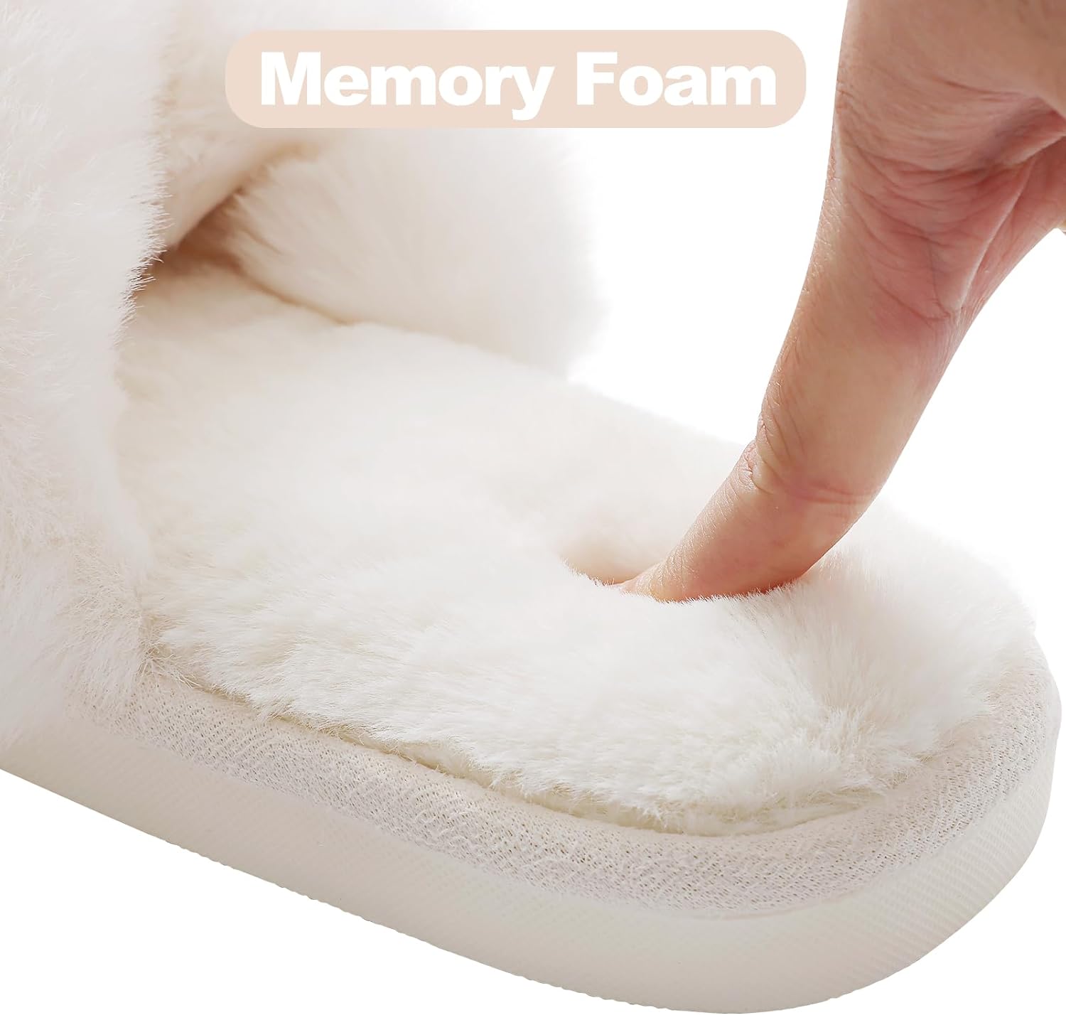 Fuzzy Slippers met Memory Foam - CloudStep