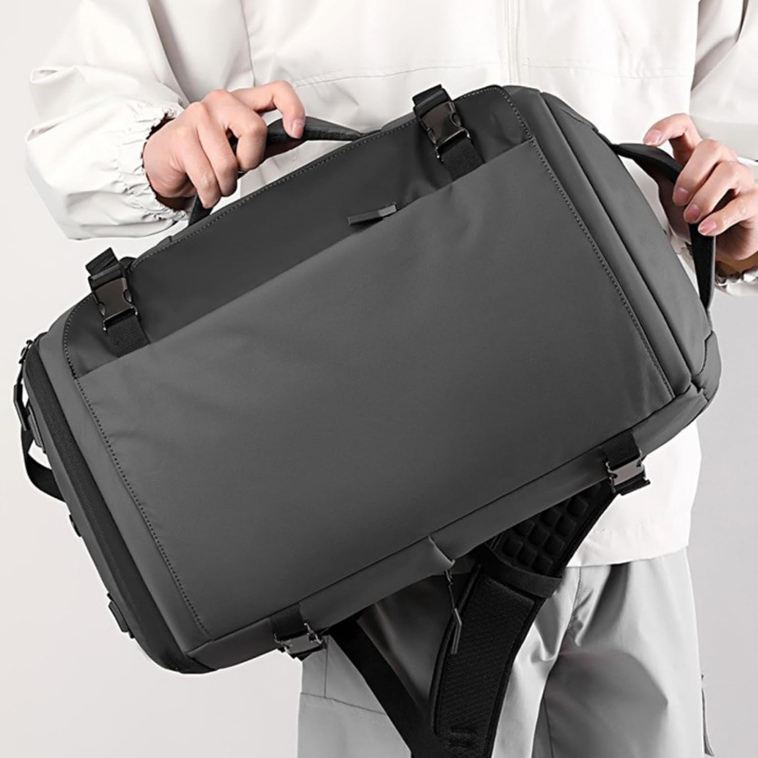 15” Waterdichte Laptop Rugzak met Zij-open Ontwerp & USB-C Poort – TrekPro Serie