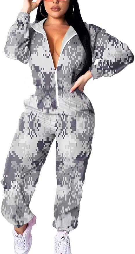 Retro Dames Windbreaker Jumpsuit - Elodie