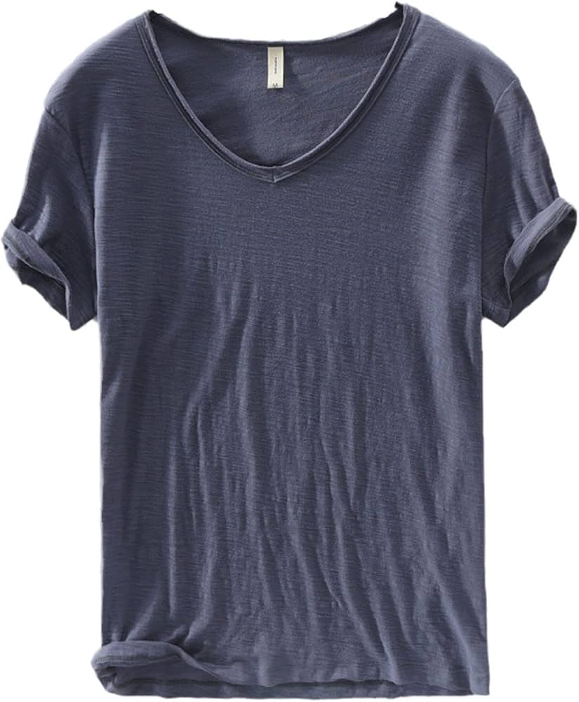 Heren V-hals Linnen Shirt - Luca