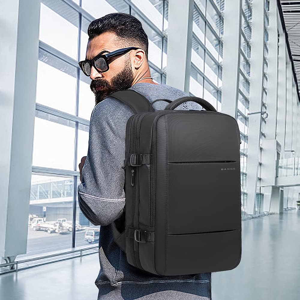 Uitbreidbare 26–45L Waterdichte Reisrugzak met Laptopvak & Zijhandvat