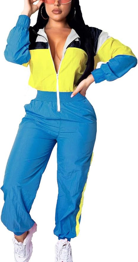 Retro Dames Windbreaker Jumpsuit - Elodie