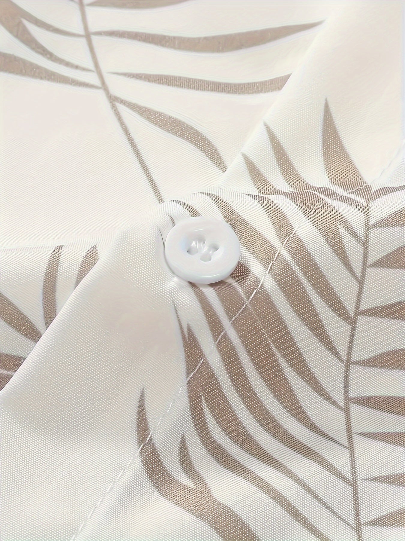 Tweedelige Heren Zomer Set met Bladprint - Kiano