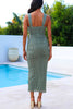 Trendy Mesh-Bodycon Maxikleed met Rimpeling – Kiara