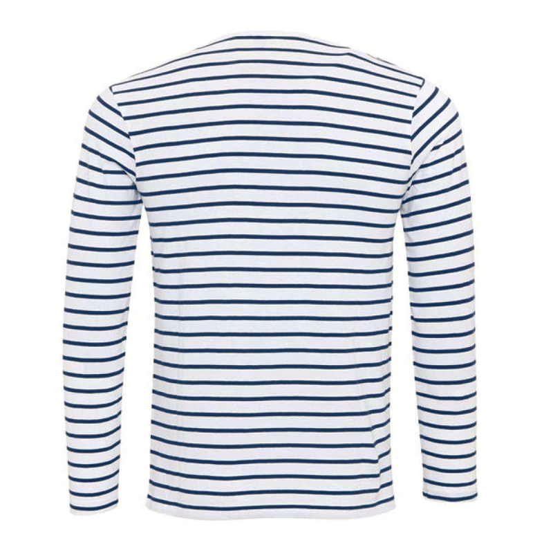 Gestreept Henley Shirt Met Lange Mouwen – Dorian