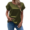 Satiniertes trendshirt met losse snit voor dames - Leona