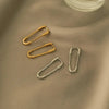 Gouden/Zilveren Paperclip Oorbellen - Viola