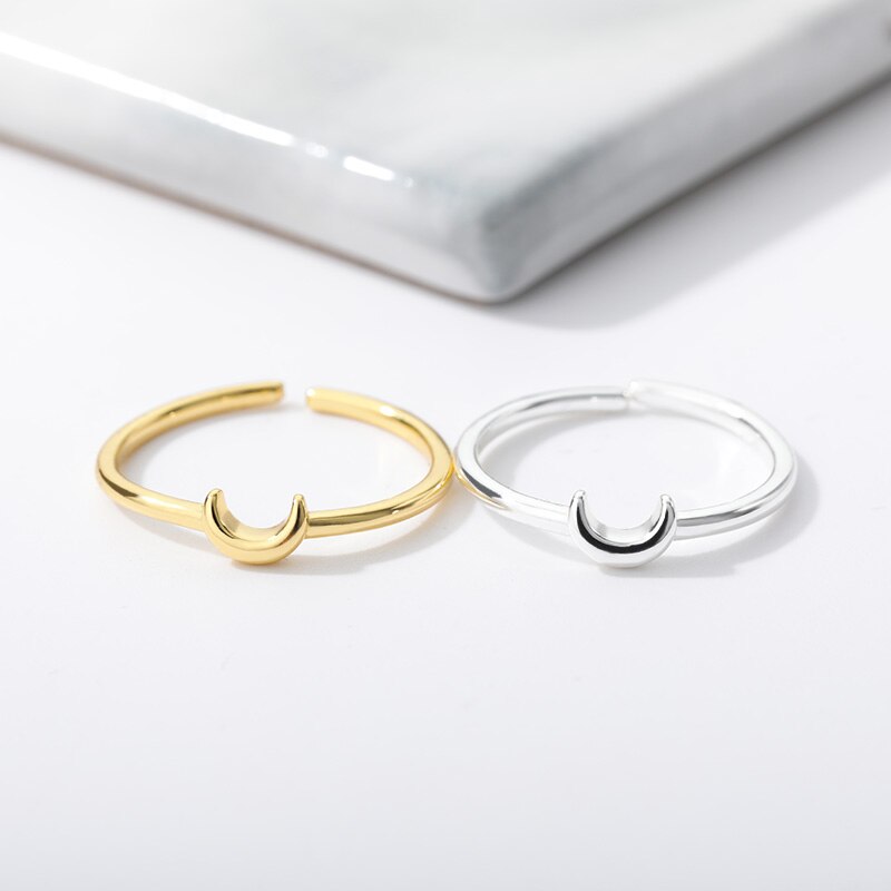 Minimalistische Halvemaan Ring - Nova