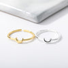 Minimalistische Halvemaan Ring - Nova
