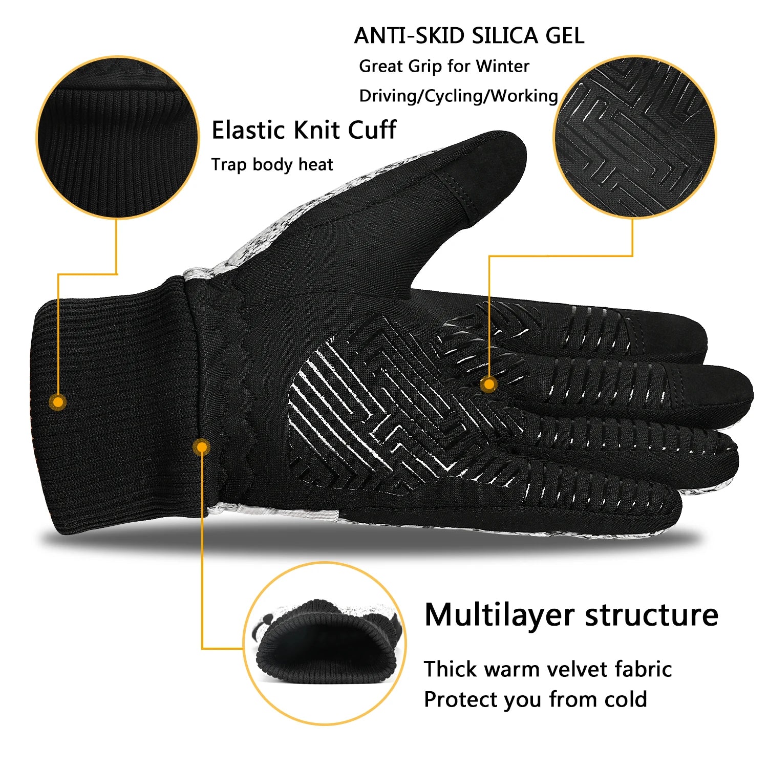 Smart Handschoenen | Ademende touchscreen fietshandschoenen