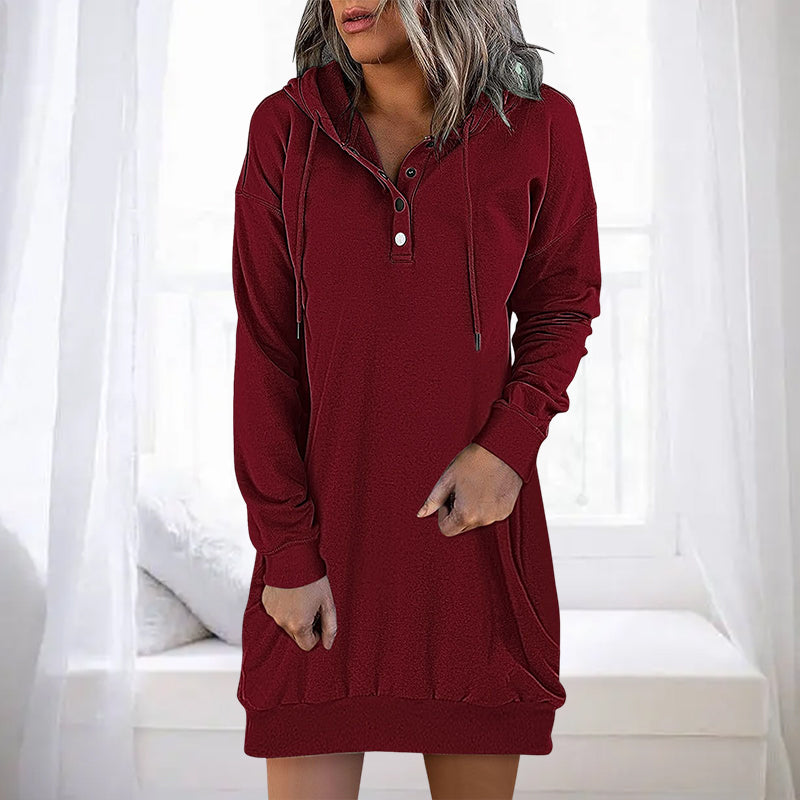 Minimalistische Lange Dames Hoodie – Valeria