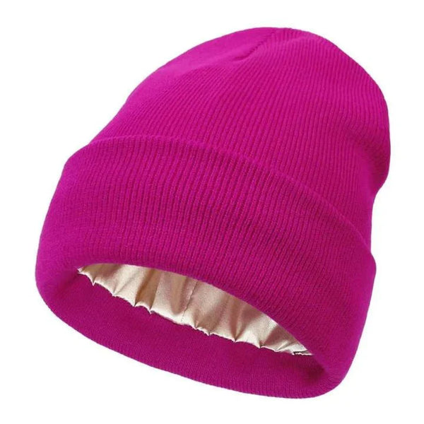 Winter Beanie met Zijden Voering - Noor