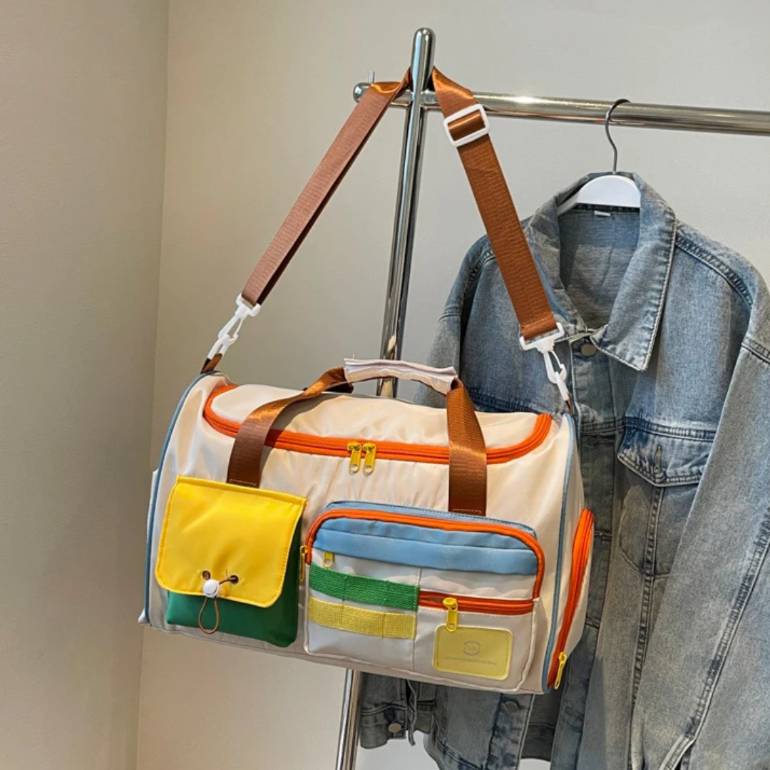 Lichtgewicht Duffeltas met Kleurblokken - FlexaBag