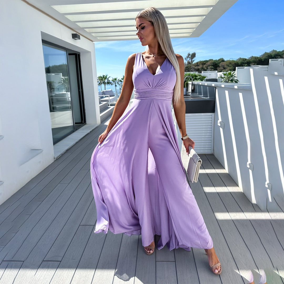 Stijlvolle Feestelijke Dames Jumpsuit met Jurk Look – Lorena
