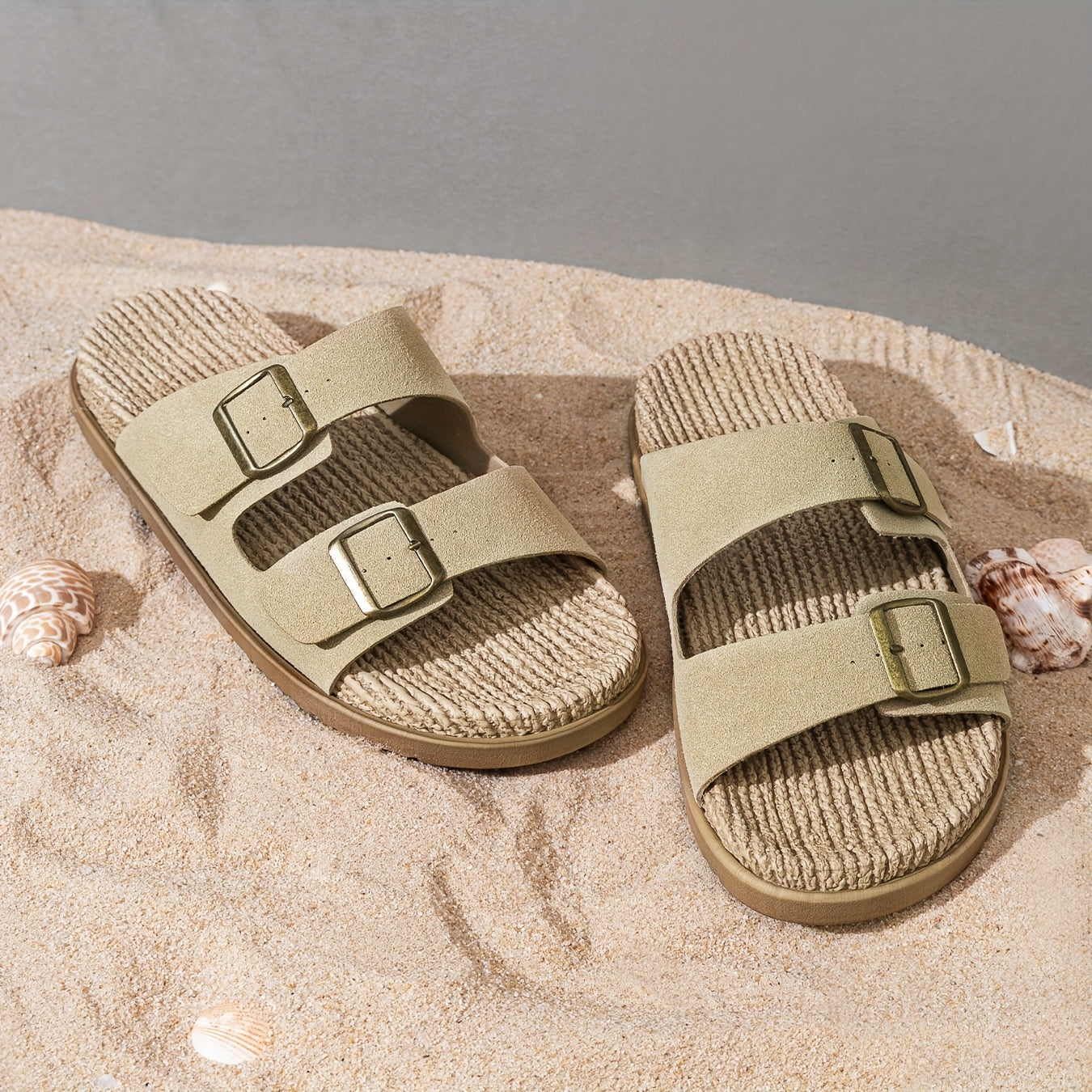 Stijlvolle heren zomer-slippers met verstelbare banden - GripStep