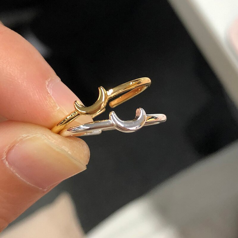 Minimalistische Halvemaan Ring - Nova