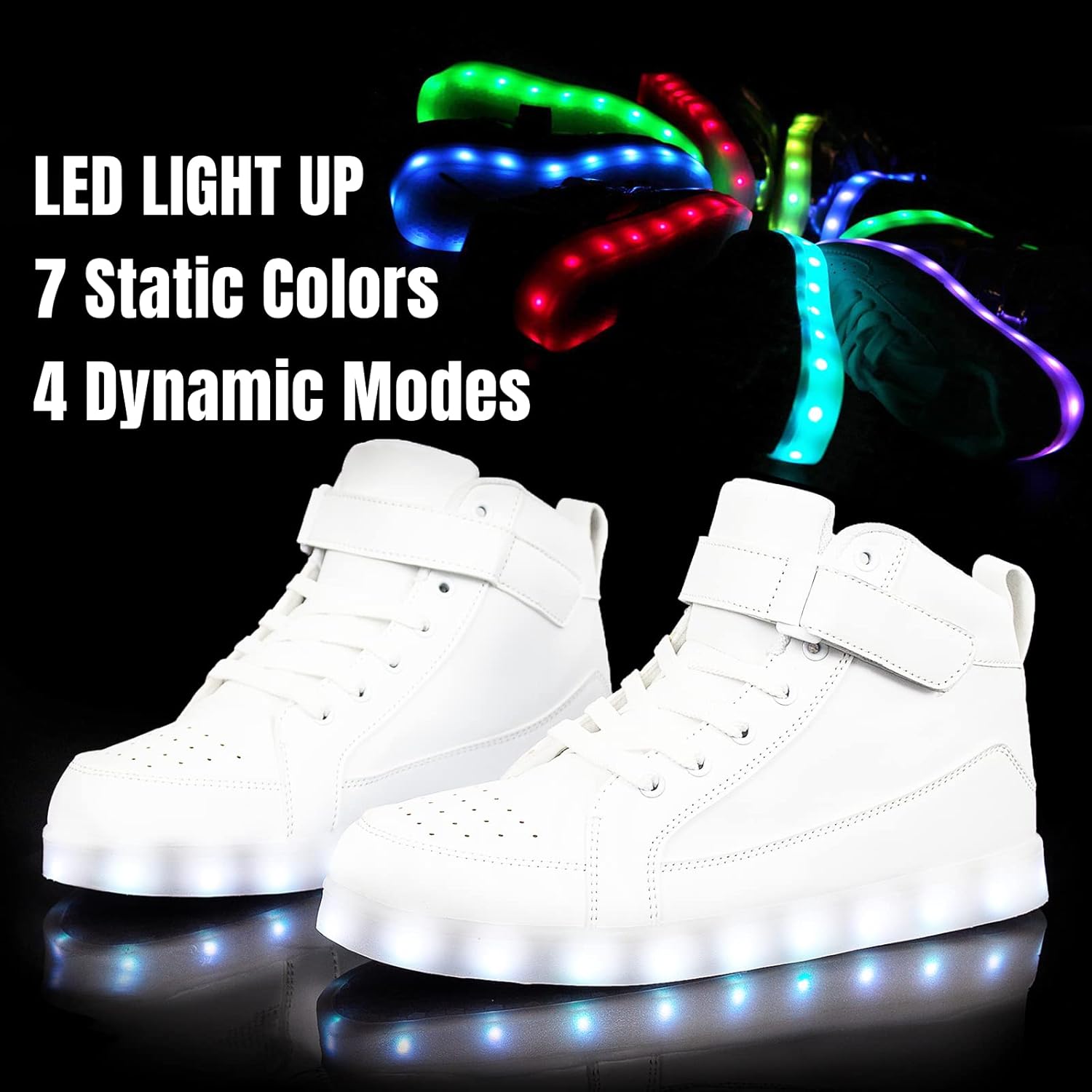 Trendy LED Sneakers met Oplaadbare Verlichting - LumaBoost
