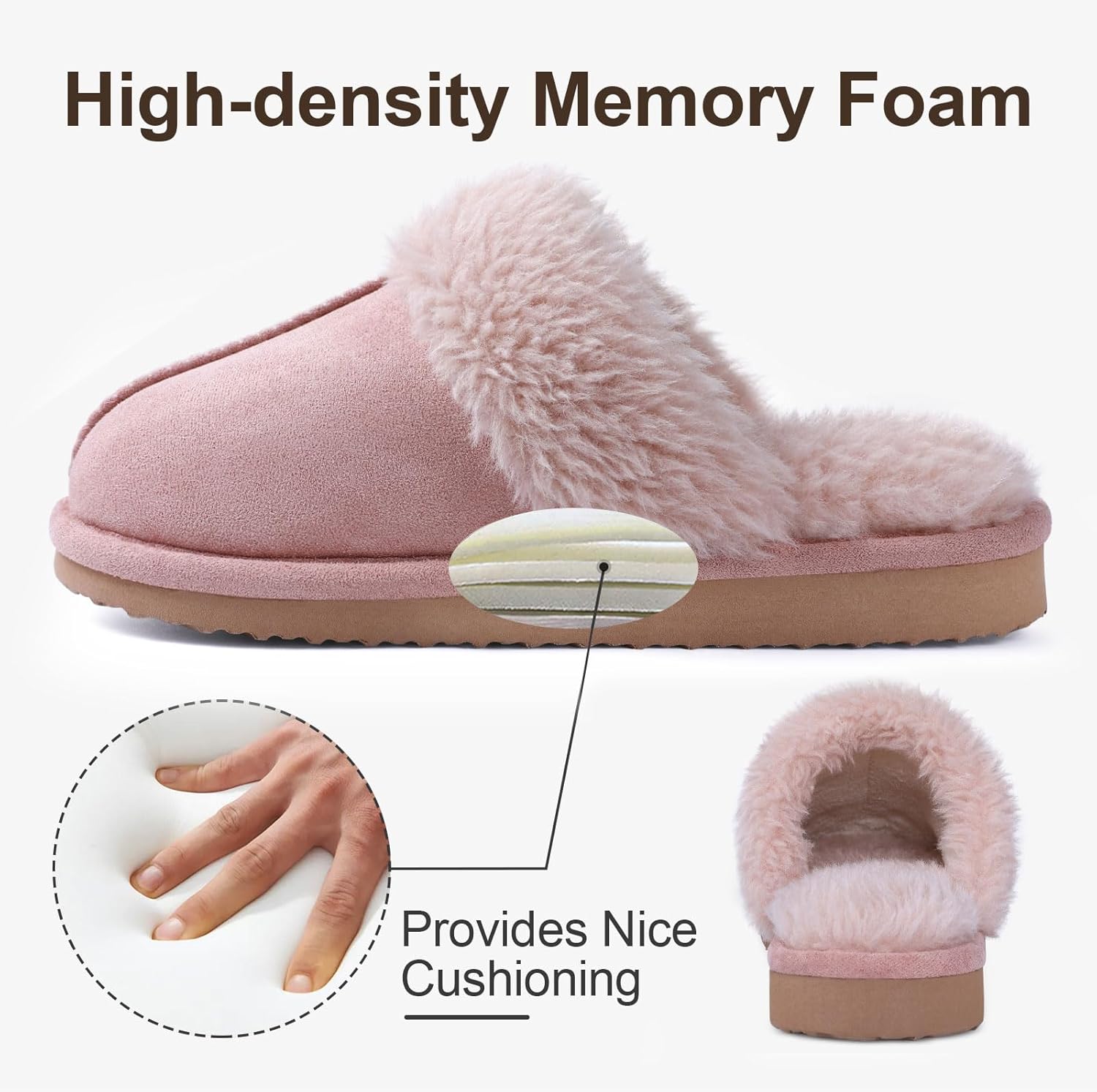 Fuzzy Memory Foam Pantoffels - SoftStep