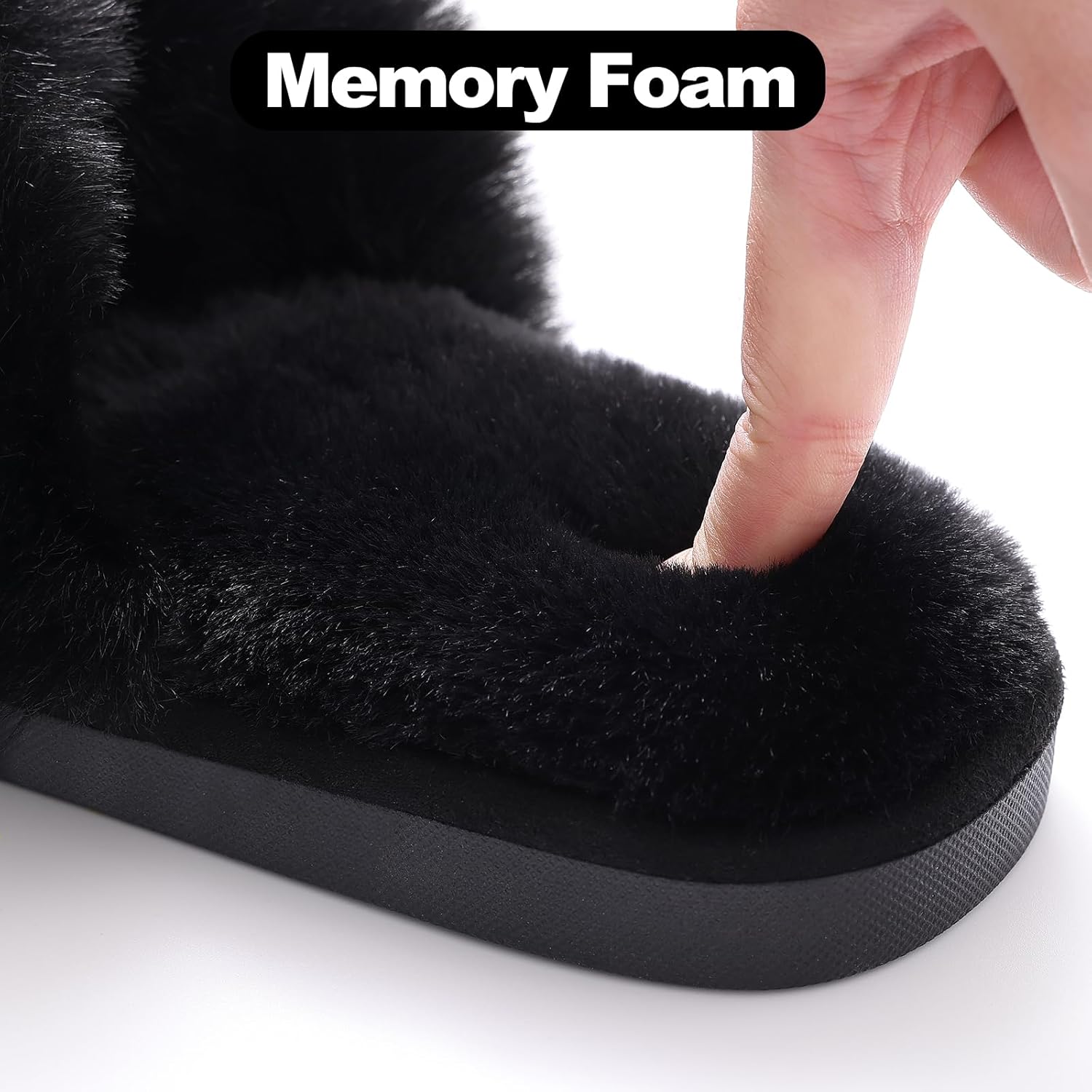 Fuzzy Slippers met Memory Foam - CloudStep