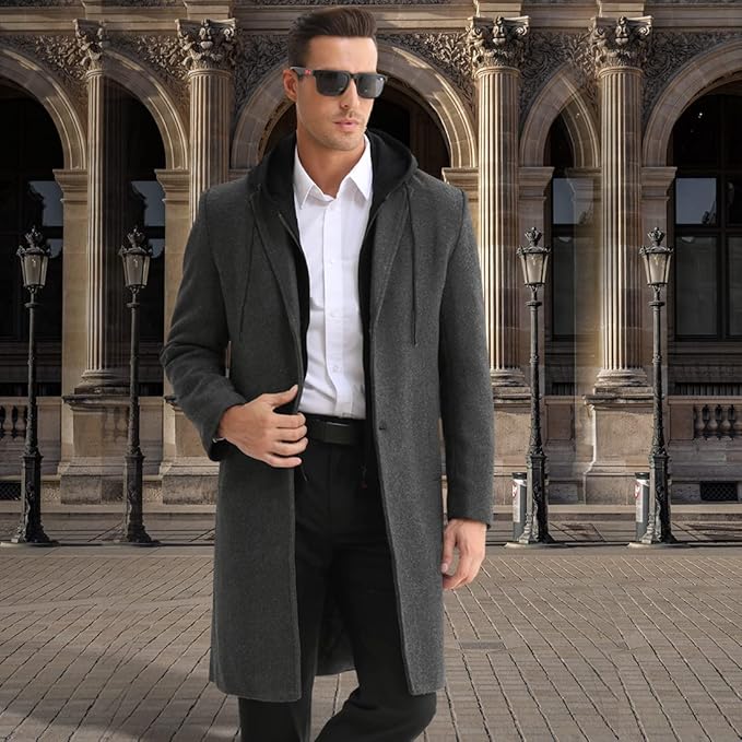 Heren Winter Trenchcoat van Wolmix - Liam