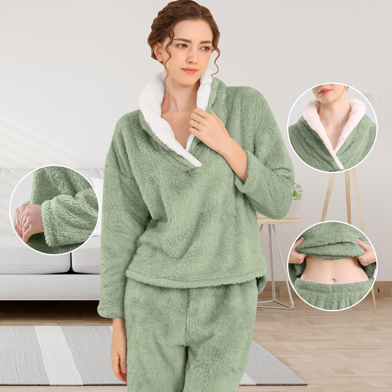 Fluffy Pyjama Set voor Dames - CozyPlush