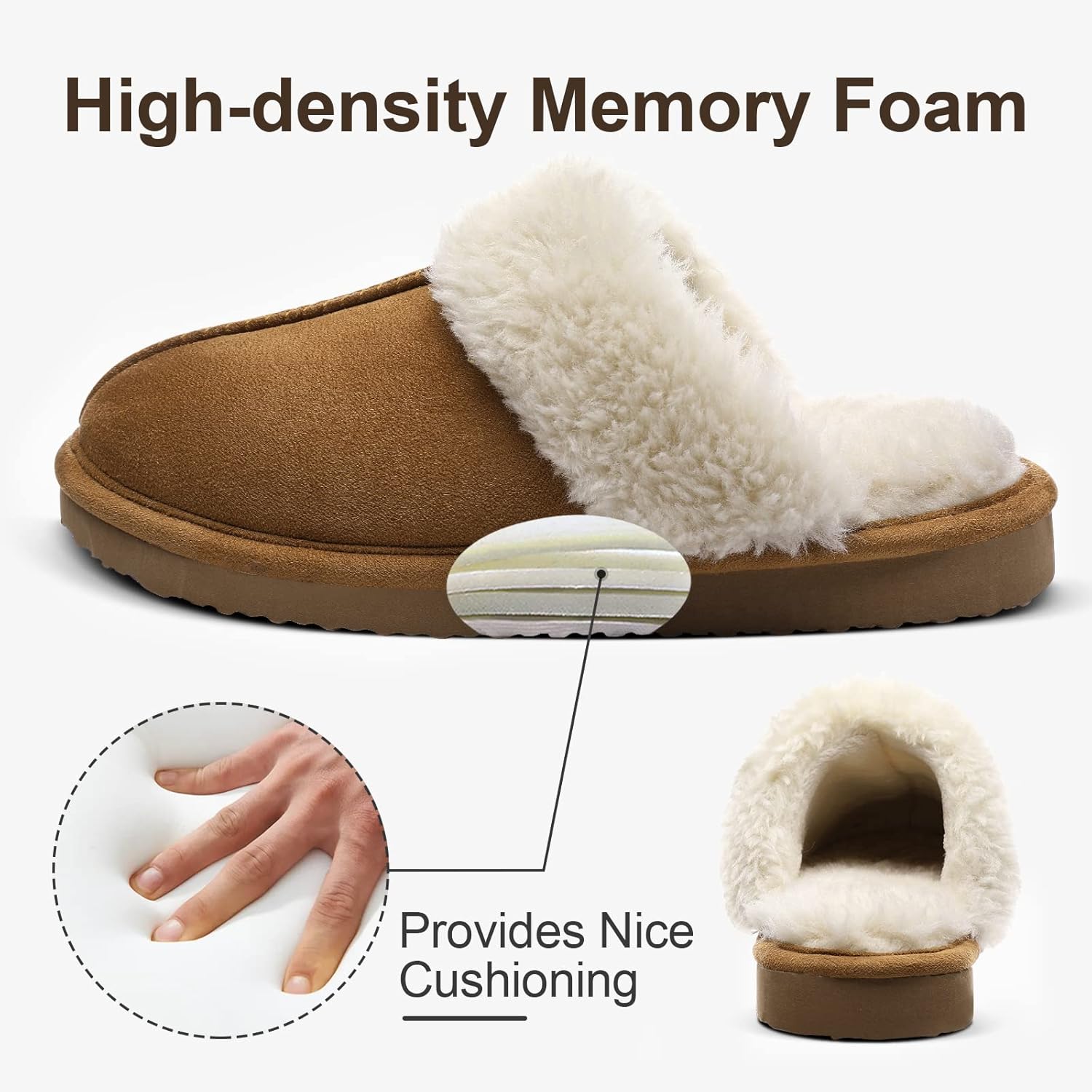 Fuzzy Memory Foam Pantoffels - SoftStep