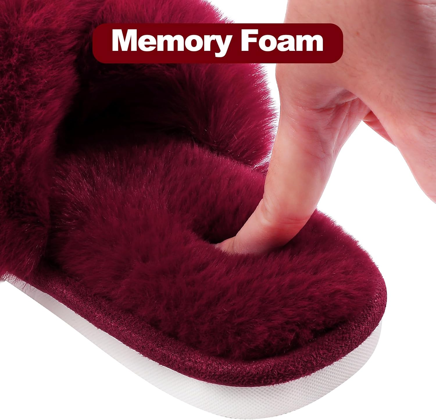Fuzzy Slippers met Memory Foam - CloudStep