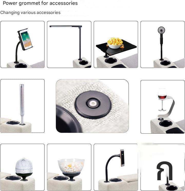 Multifunctionele Bankarmsteun met Draadloos Opladen – Modulux