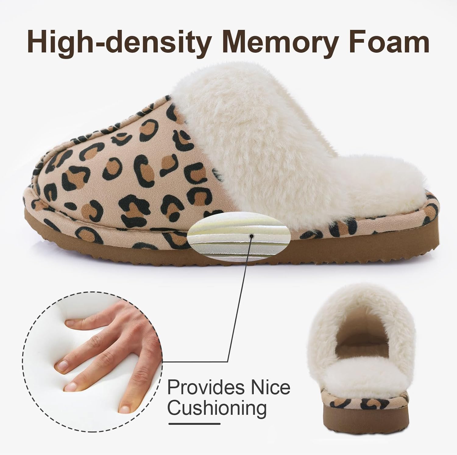 Fuzzy Memory Foam Pantoffels - SoftStep