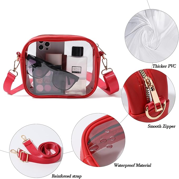 Compacte Transparante Crossbody Tas - VisiBag