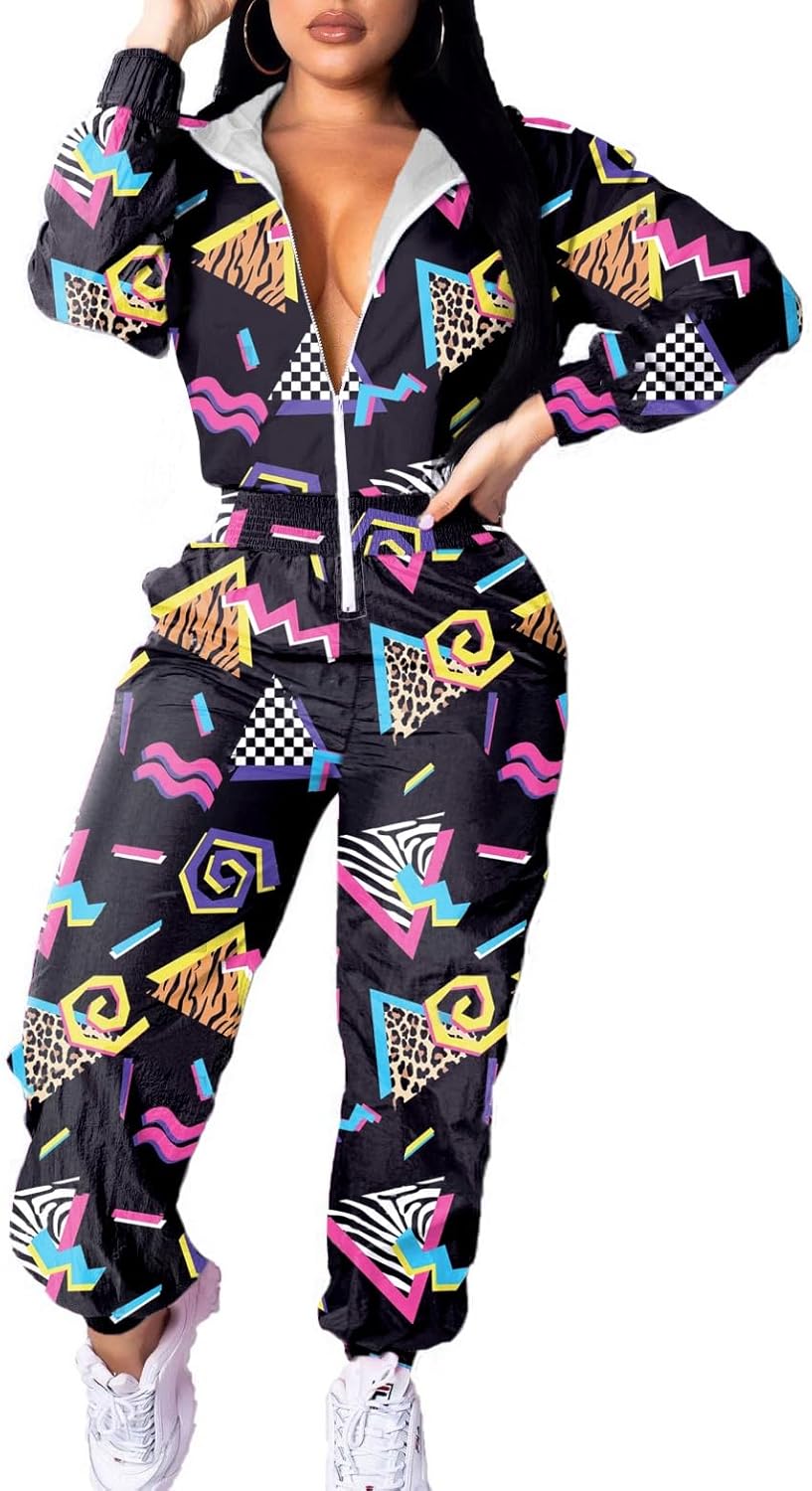 Retro Dames Windbreaker Jumpsuit - Elodie