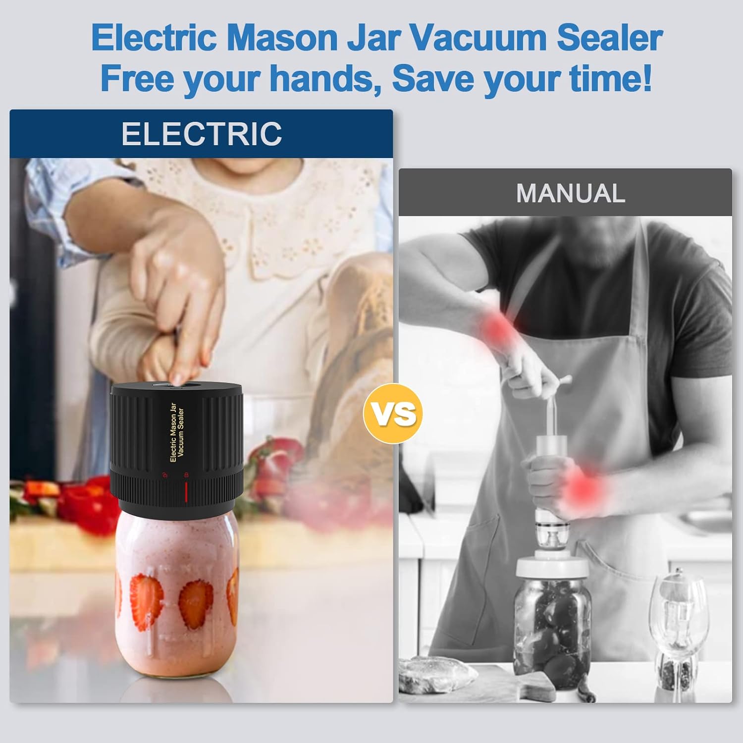 Elektrische Vacuümsealer Kit voor Mason Jars - SealTight