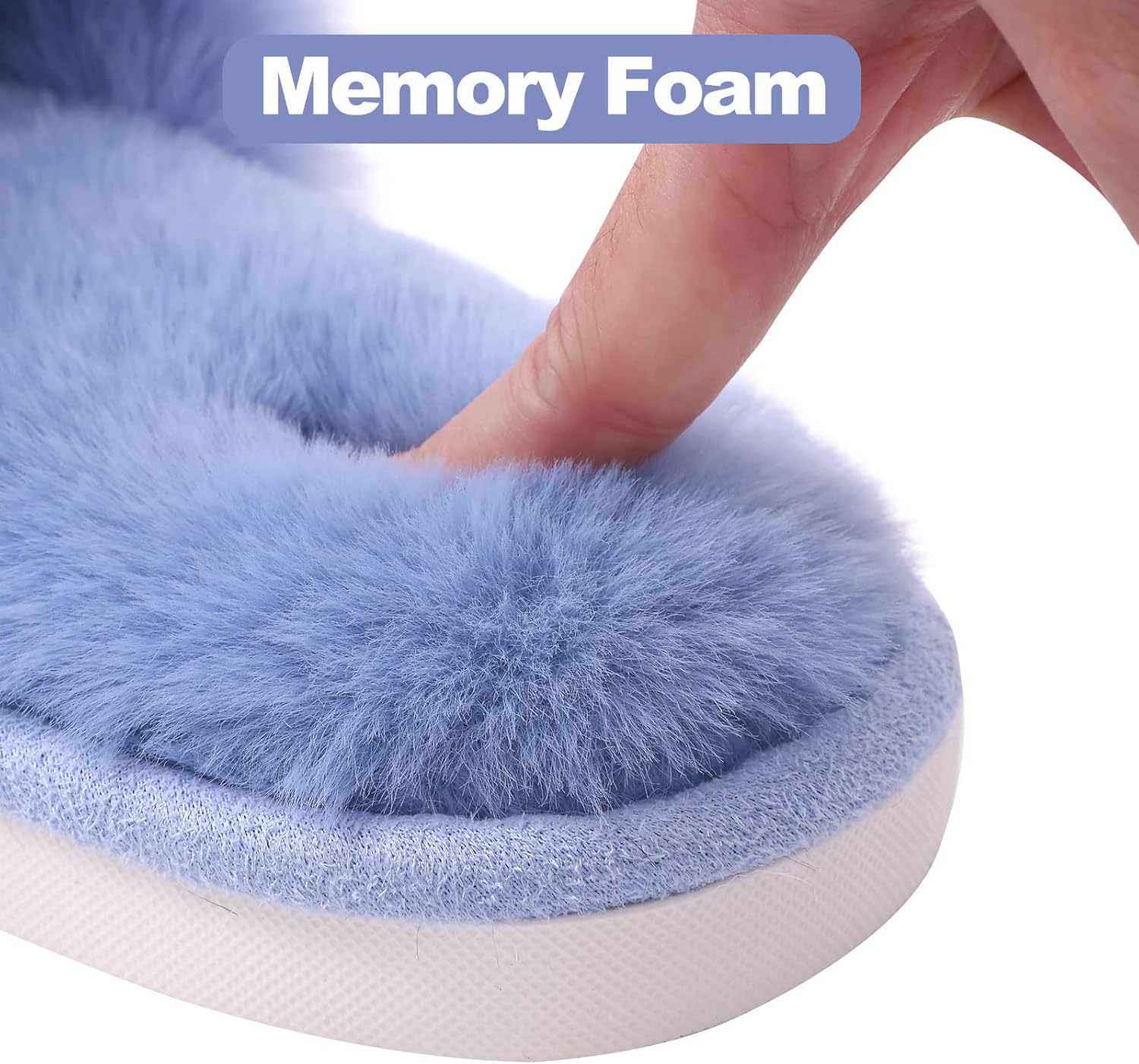 Fuzzy Slippers met Memory Foam - CloudStep