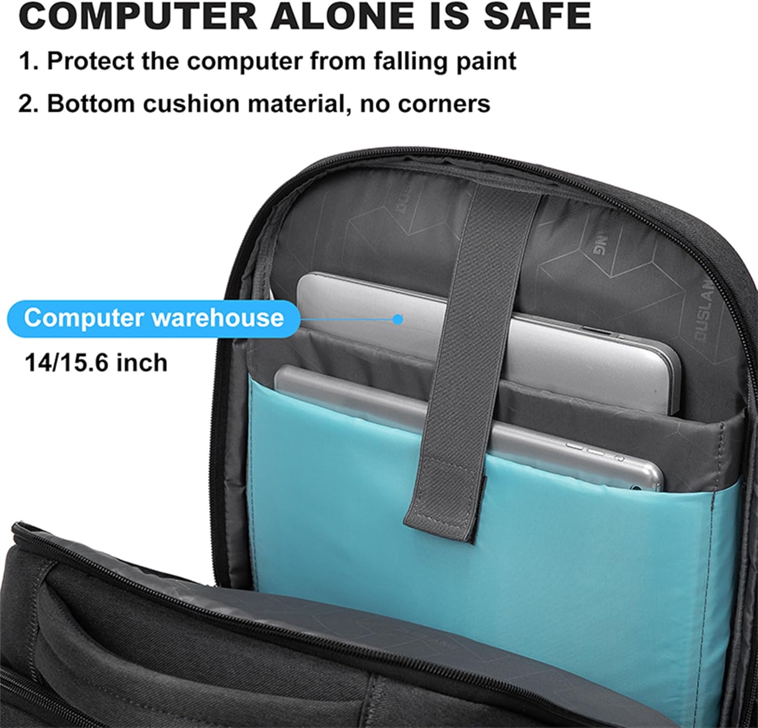 Waterafstotende laptop- en reistas met georganiseerde vakken
