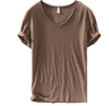Heren V-hals Linnen Shirt - Luca