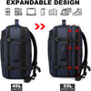 Uitbreidbare 45L–55L waterbestendige reiserugzak met 18