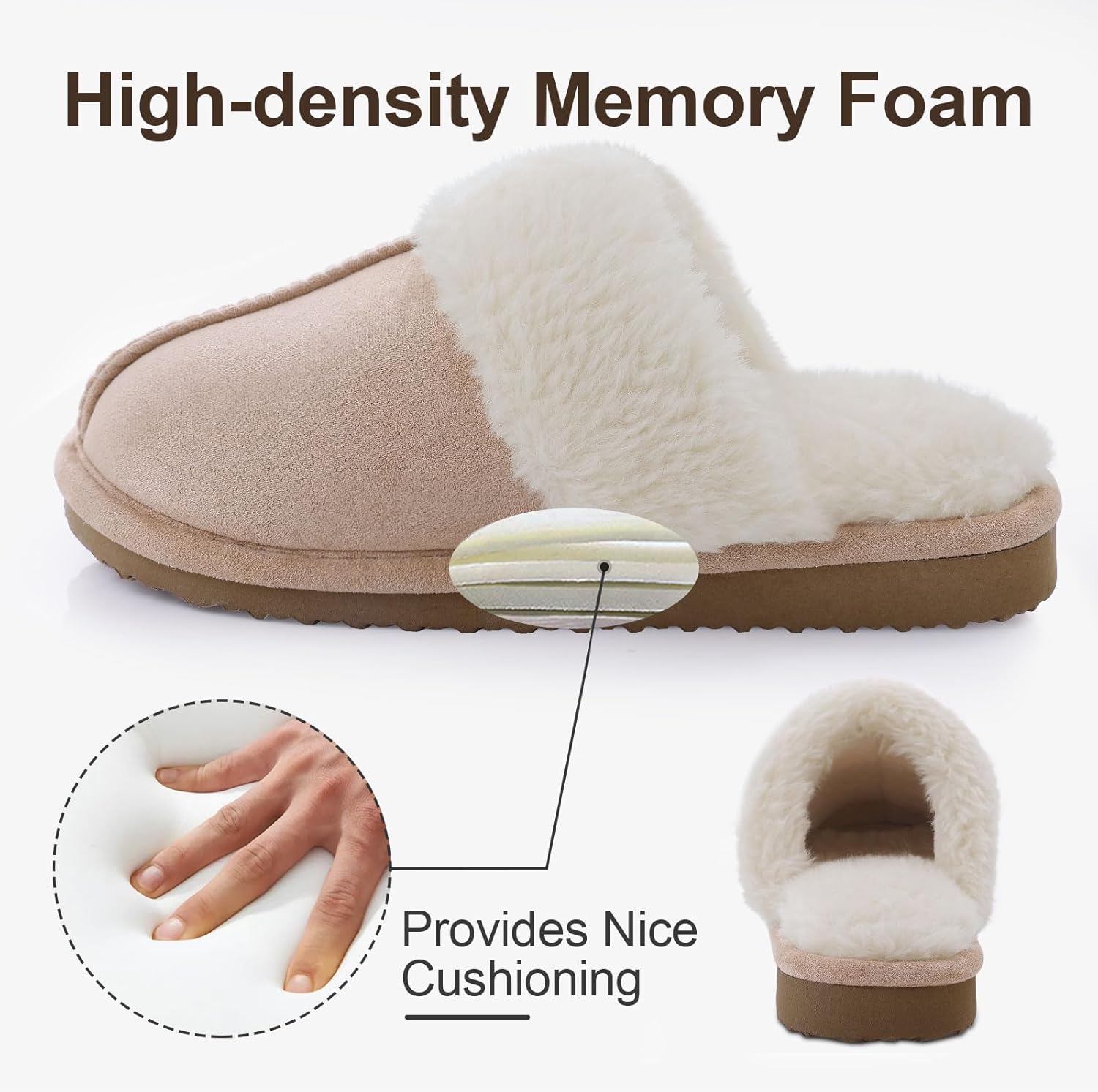 Fuzzy Memory Foam Pantoffels - SoftStep