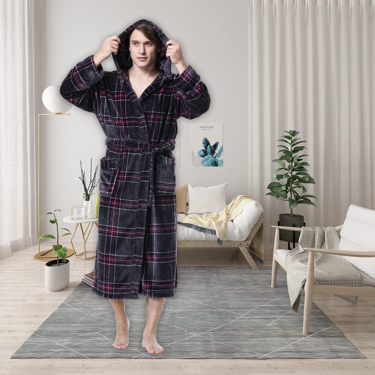 Luxe Heren Badjas met Capuchon - Lars