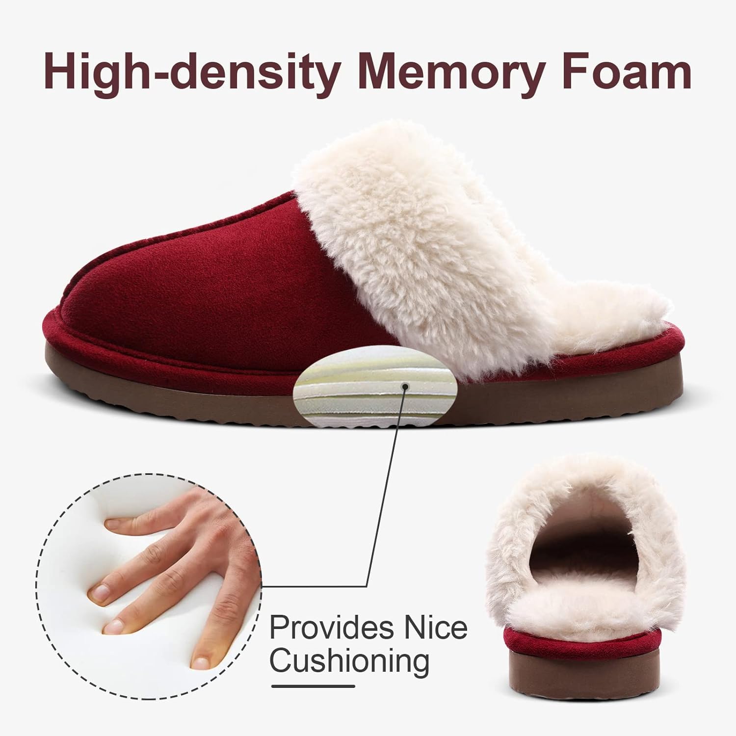 Fuzzy Memory Foam Pantoffels - SoftStep