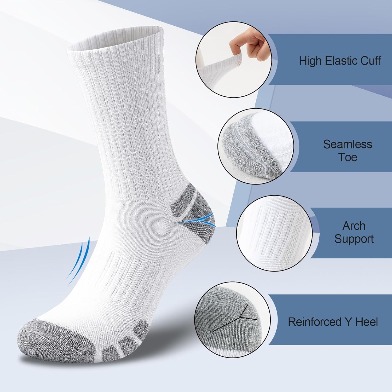 Katoenen Sportsokken Uniseks (6 Paar) - Robin