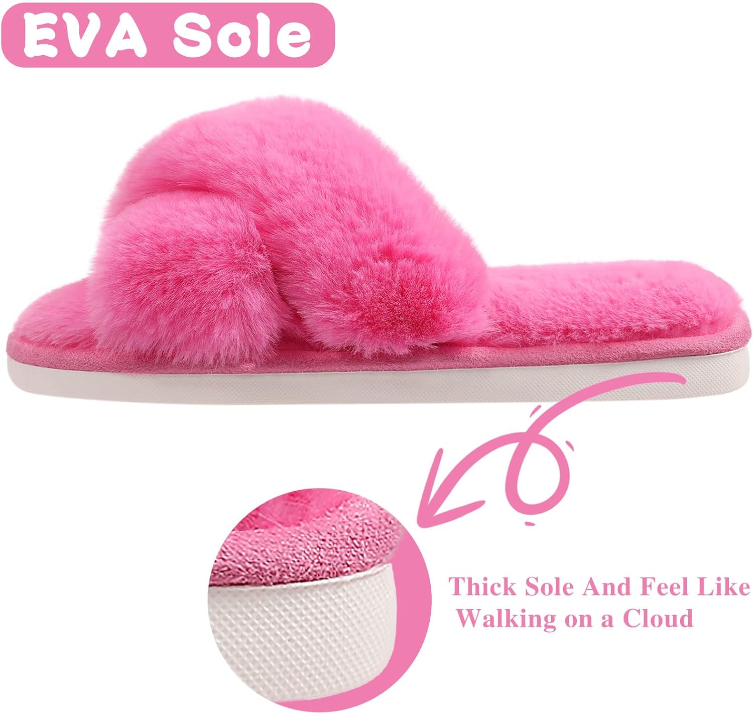 Fuzzy Slippers met Memory Foam - CloudStep