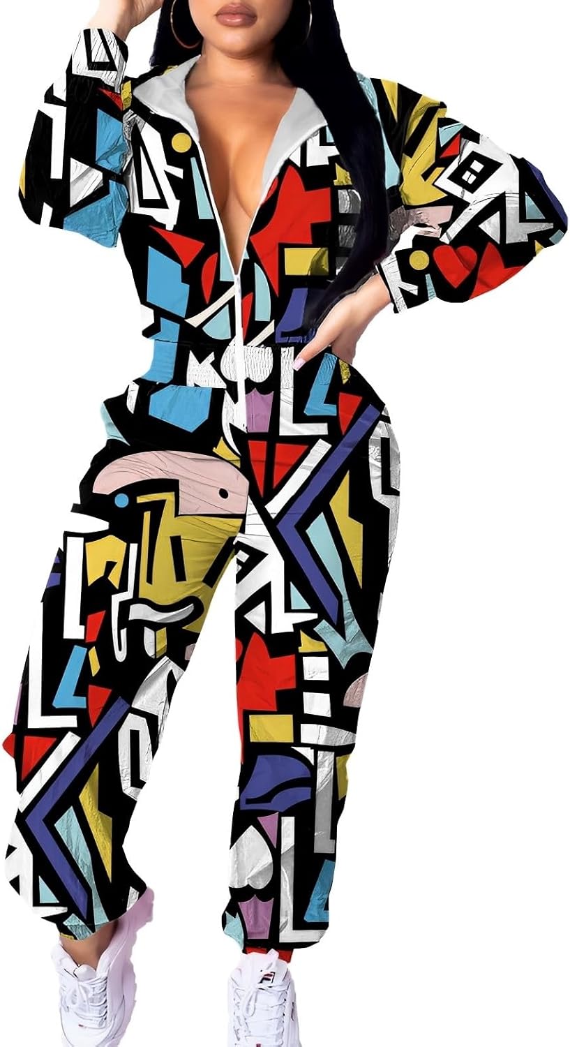 Retro Dames Windbreaker Jumpsuit - Elodie