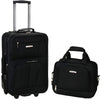 2-delige Zachte Koffer Set met Handbagage Tas & Soepele Wielen