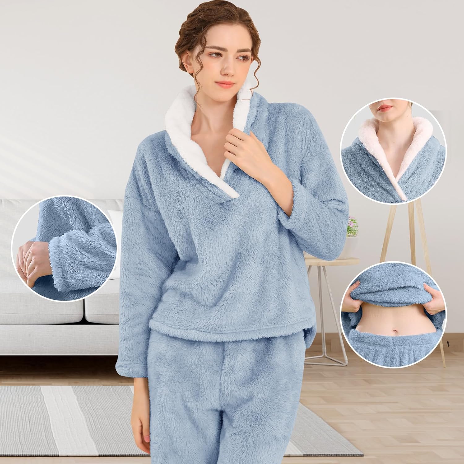 Fluffy Pyjama Set voor Dames - CozyPlush